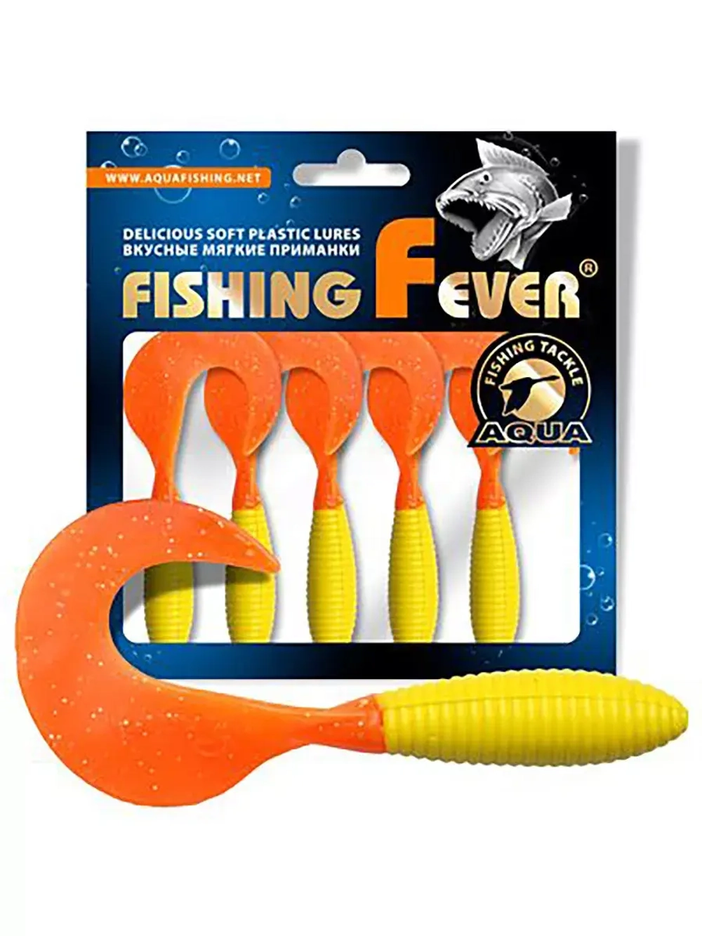 Мягкая приманка твистер FishingFever ARGO 6,0cm,2,0g,уп 6 шт