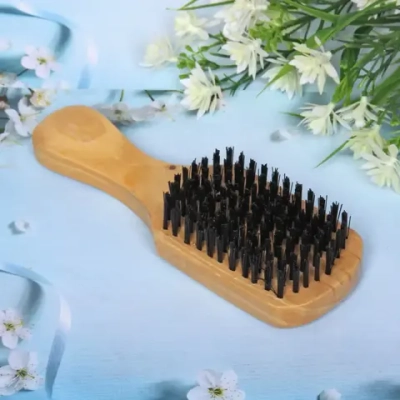 Щетка для обуви деревянная «Нужные вещи», цвет натур. дерево, иск. щетина, 17,5*6см