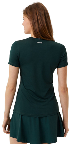 Женская теннисная футболка Björn Borg Ace Slim T-Shirt - sycamore