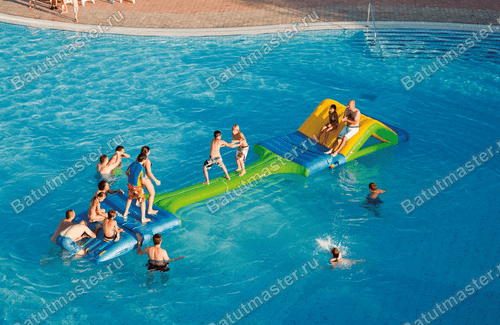 Надувной водный балансир «Морское бревно», 6×2×0,3 м