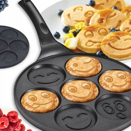 Сковорода для оладий 26 см. Kamille КМ 4211 индукция смайлики