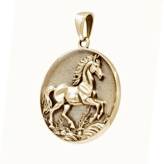 Лошадь - подвеска из бронзы, вид 2