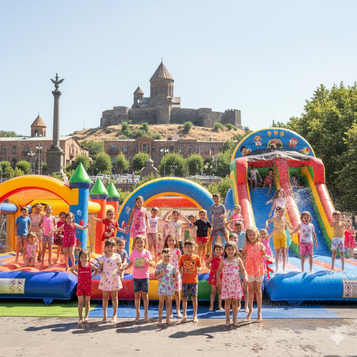 Надувной батут купить в Гюмри — БатутМастер 🎉