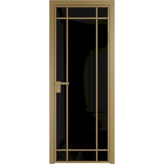 Алюминиевая дверь 5AG золото остеклённая