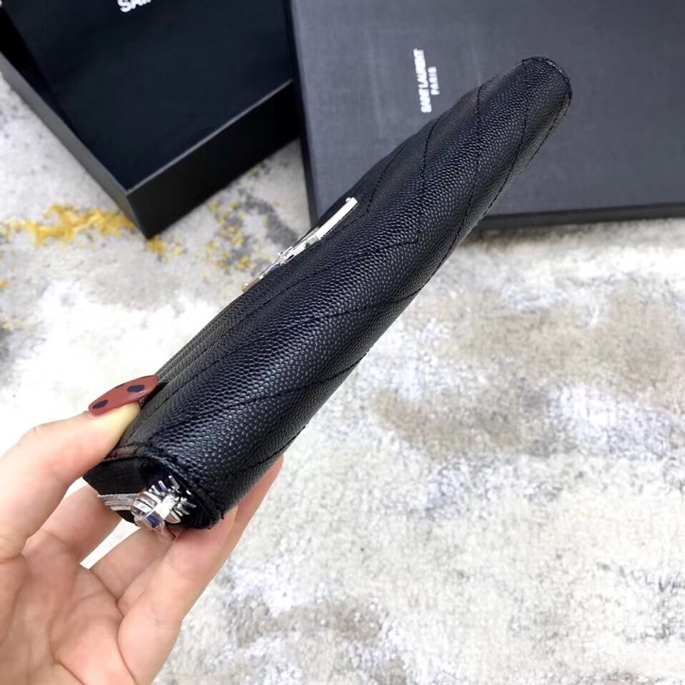 Saint Laurent Cassandre Zip Around Wallet