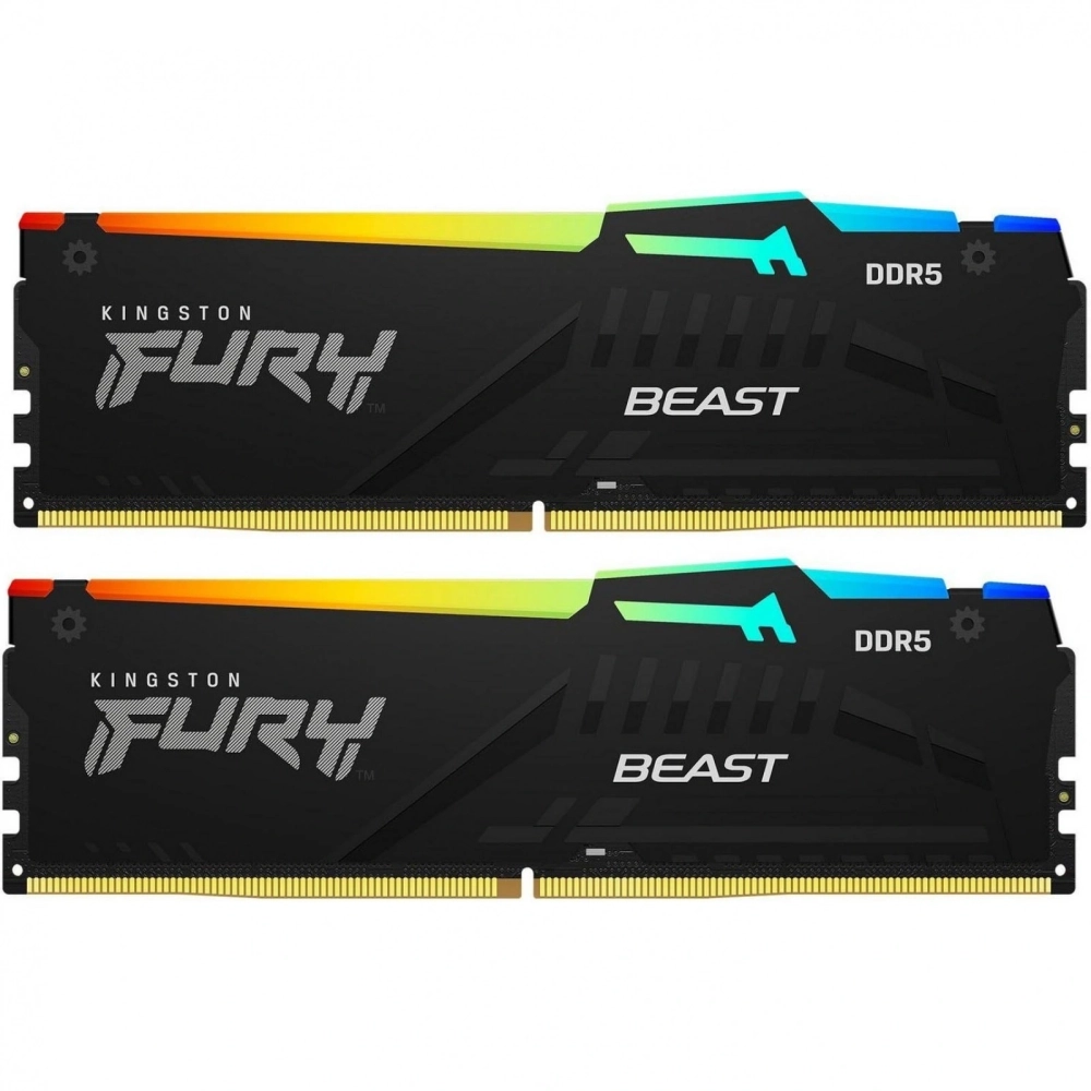 Память оперативная DDR5 Kingston Fury Beast CL40 32Gb PC44800, 5600Mhz (KF556C40BBAK2-32)