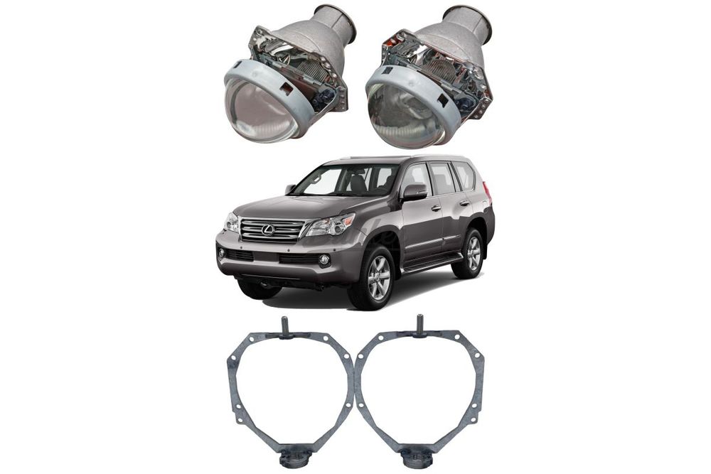 Готовый комплект для замены штатных линз с AFS Lexus GX II 2009-2013
