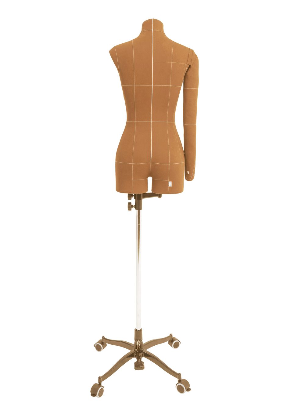 Манекен портновский Моника, комплект Премиум, размер 44, цвет Миндаль, в комплекте накладки и правая рука