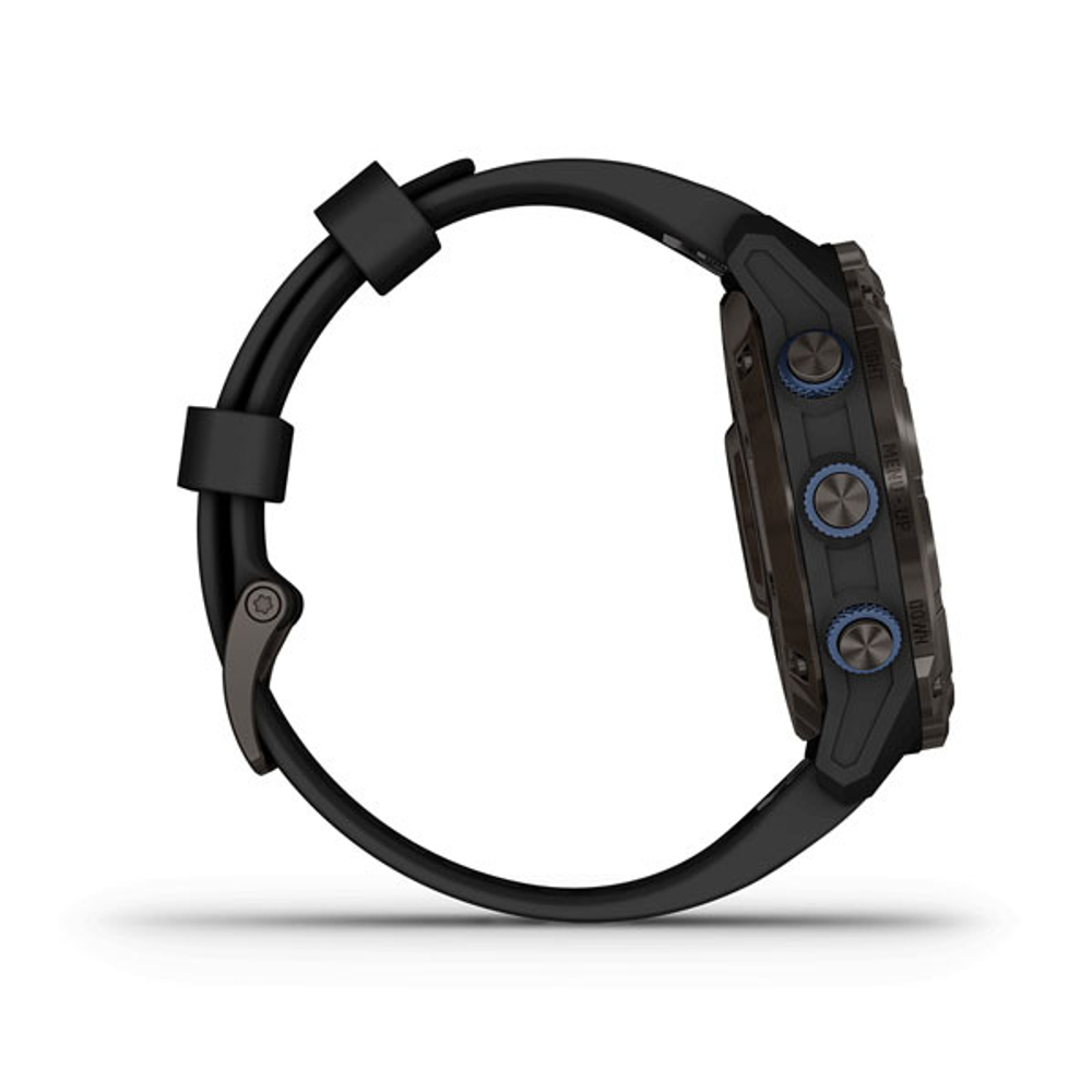 Смарт часы Garmin Descent MK3i - 51 мм титан Carbon Grey DLC с черным силиконовым ремешком