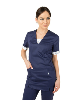 Модный женский медицинский костюм от производителя Бл-348/1+Б-101 клеон лайт
