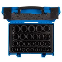 KING TONY (4827MP) Набор ударных торцевых головок 1/2", двенадцатигранные, 8-36 мм, 27 предметов