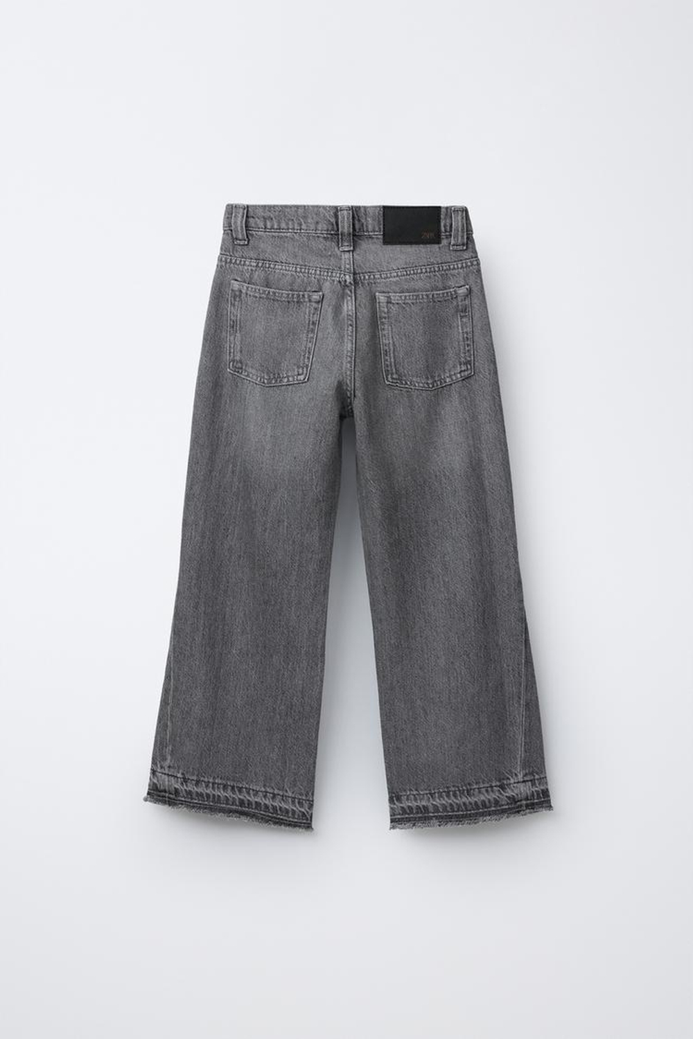 ZARA ДЖИНСЫ FLARE С БАХРОМОЙ, СЕРЫЙ