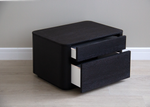 Тумба прикроватная Tammi 2 ящика ширина 60 см (черный)