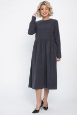 Платье из вельвета Андреа (графит) П14801-25М LT Collection