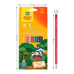 Карандаши цветные Мульти-Пульти "Енот-следопыт", 12цв., трехгр.,рисунок на корпусе, заточен., картон