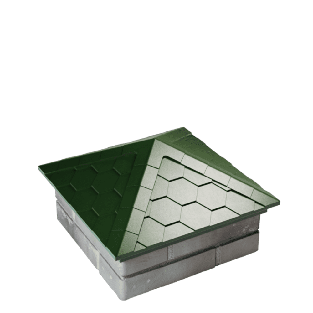 Колпак полимеркомпозитный Everest 390*390 (1,5 кирпича) зеленый