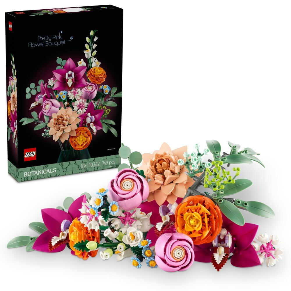 LEGO Icons / Красивый букет розовых цветов/ 10342