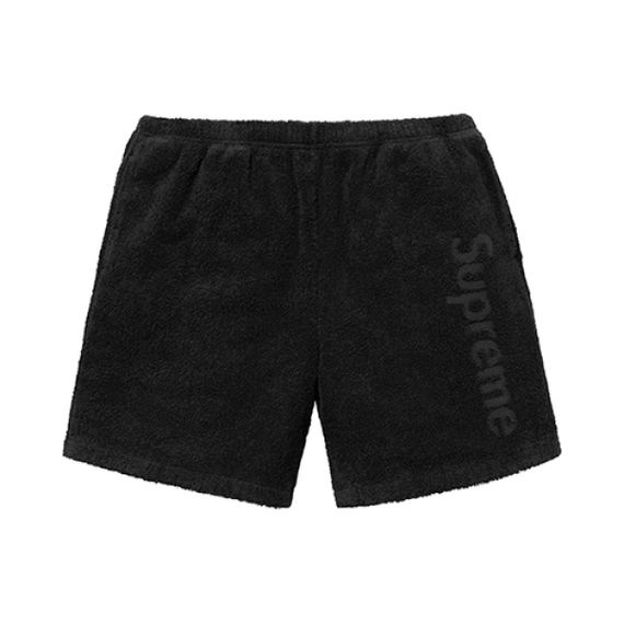 Supreme SS18 Terry Logo Short Black LOGO