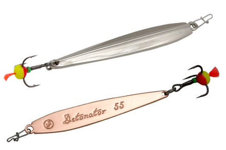 Блесна вертикальная ECOPRO Detonator, 65мм, 7гр, никель/медь (S/C)