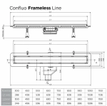 Душевой трап Pestan Confluo Frameless Line Matte Black 950