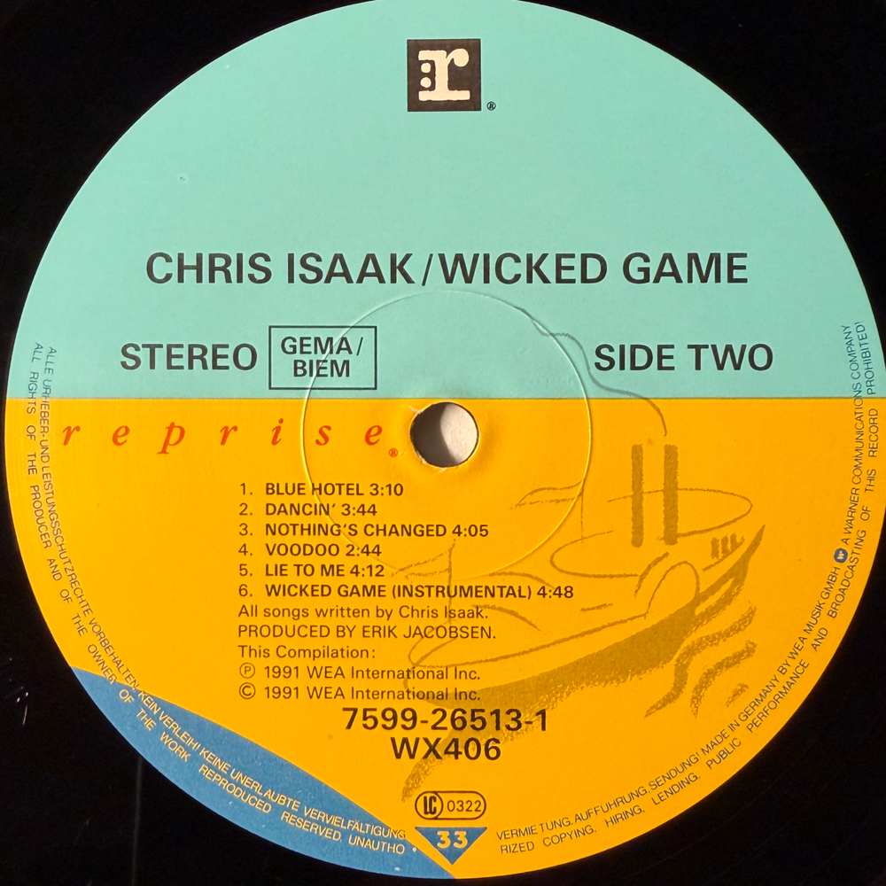 Chris Isaak - Wicked Game (Германия 1991г.)