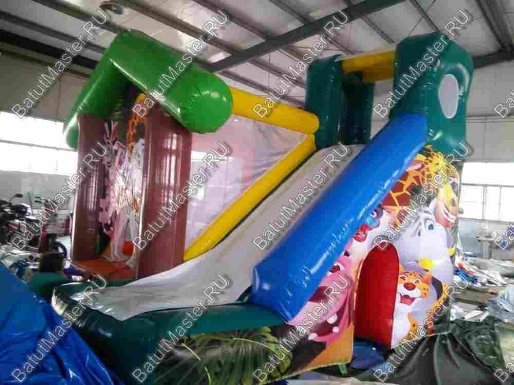 Небольшой надувной батут "Лесной домик"