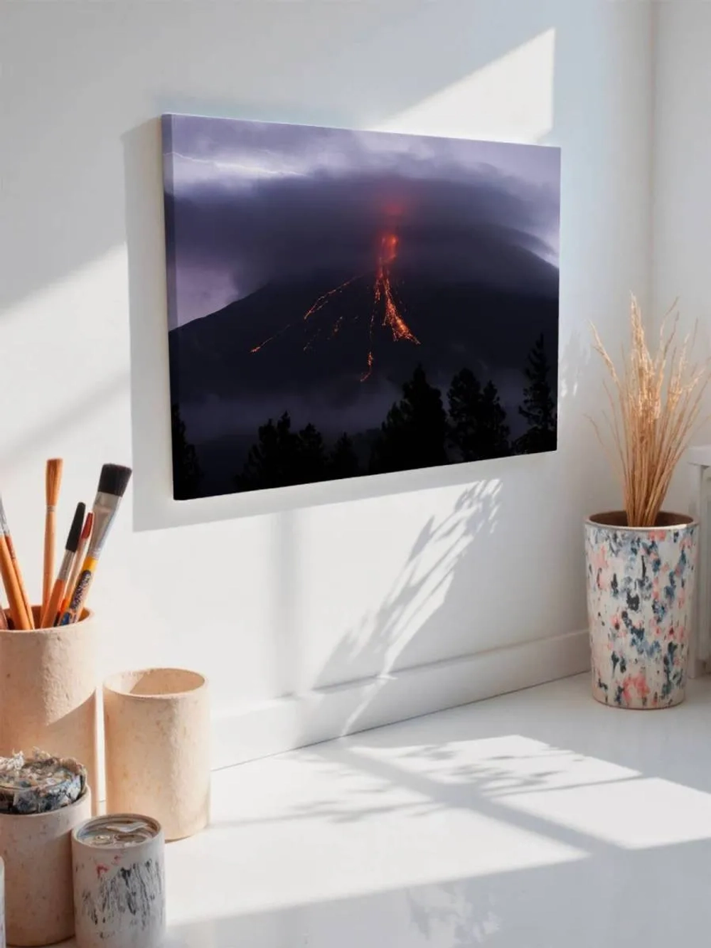 Картина на стену 40 X 50 Извержение вулкана