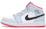 Кроссовки Jordan Air Jordan 1 Mid Half Blue Polka Dot Swoosh GS (Подростковая размерная сетка)