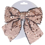 Бант на ёлку «Сияние» 16*17 см, Розовое золото