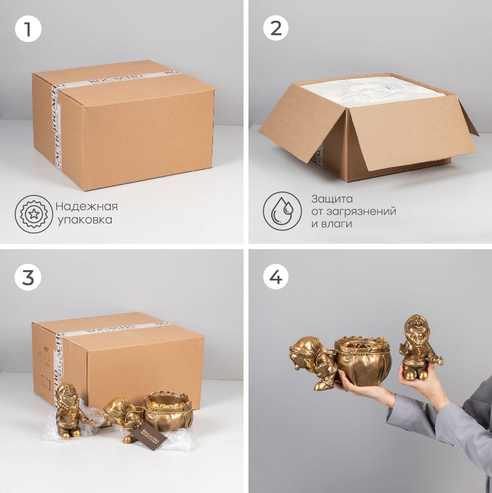 Подставка для украшений Гном - все богатство в дом Бронза