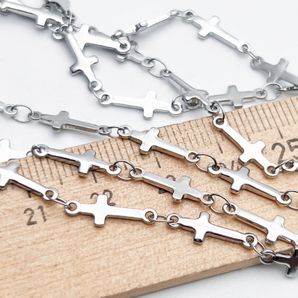 Цепочка, сталь, размер звена 14*4 мм, цена за 50 см