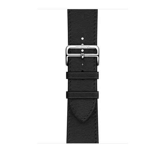 Apple Watch Hermès 45mm Silver Stainless Steel Case with Single Tour Deployment Buckle Noir
