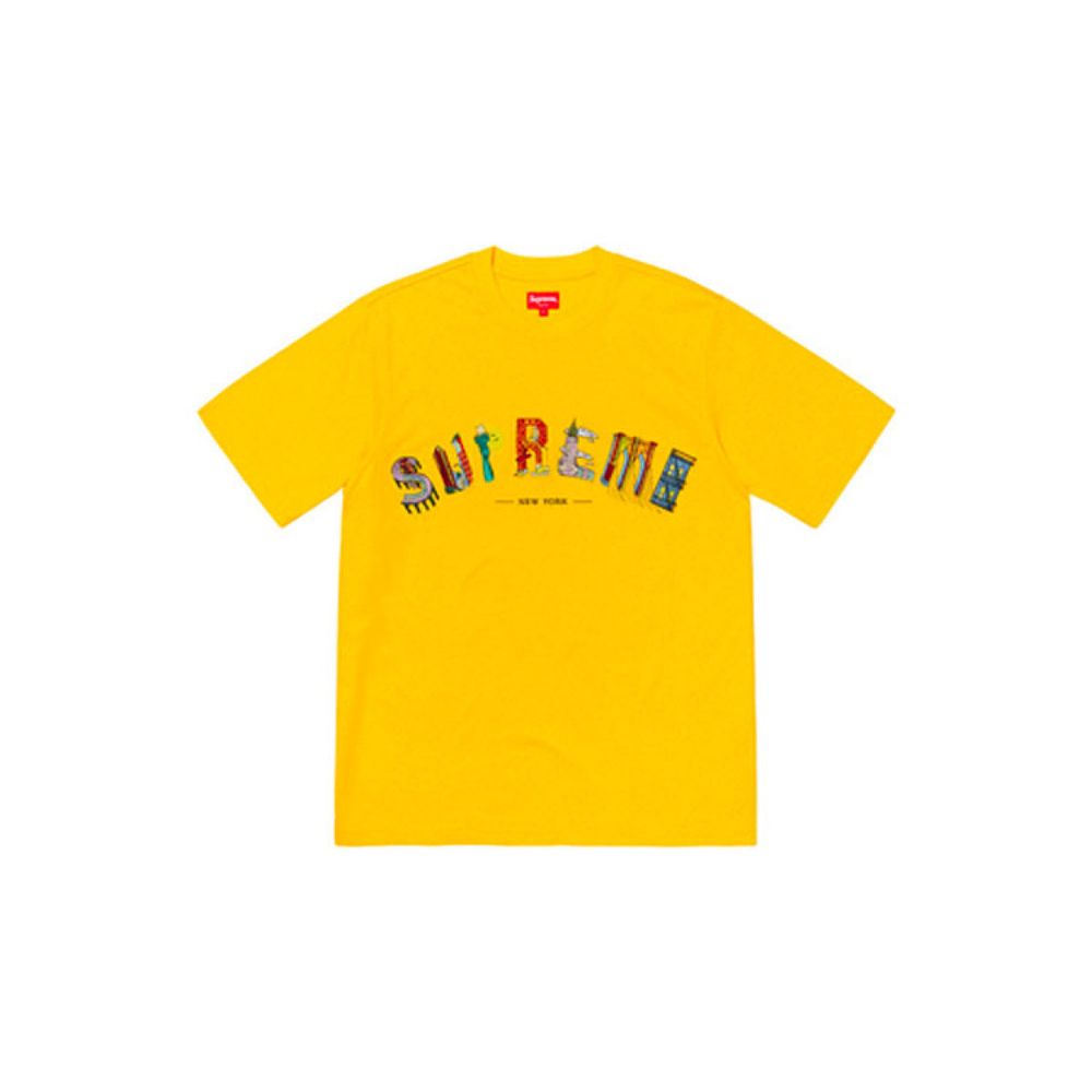 Supreme SS19 City Arc Tee Yellow logo T