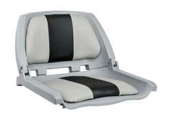 Кресло мягкое складное, обивка винил, цвет серый/угольный