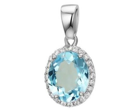 Подвеска из серебра с топазами