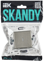 SKANDY Выключатель 1-клавишный с индикацией 10А SK-V07N металл никель IEK