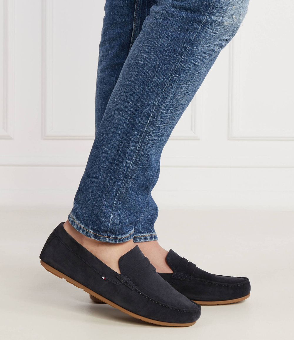 Кожаные мокасины Tommy Hilfiger - темно-синий(FM0FM04998)