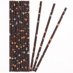 Трубочки для коктейлей бумажные «Космос», 12 шт