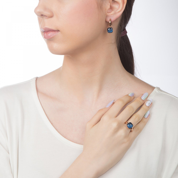 Кольцо Qudo Firenze dark blue 16 мм 611069 BL/RG размер 16