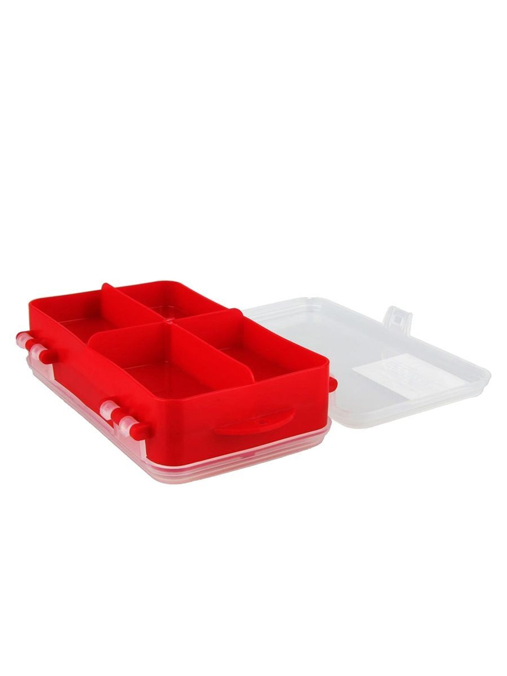 Коробочка для оснастки двухсторонняя Helios 14х8х4 см, красная