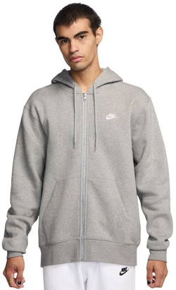 Куртка теннисная Nike Club Full-Zip Fleece - Gray