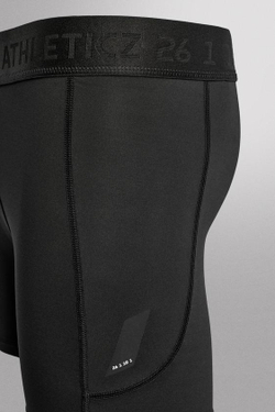 ZARA КОМПЛЕКТ ИЗ ДВУХ КОРОТКИХ ЛЕГИНСОВ, ЧЕРНЫЙ