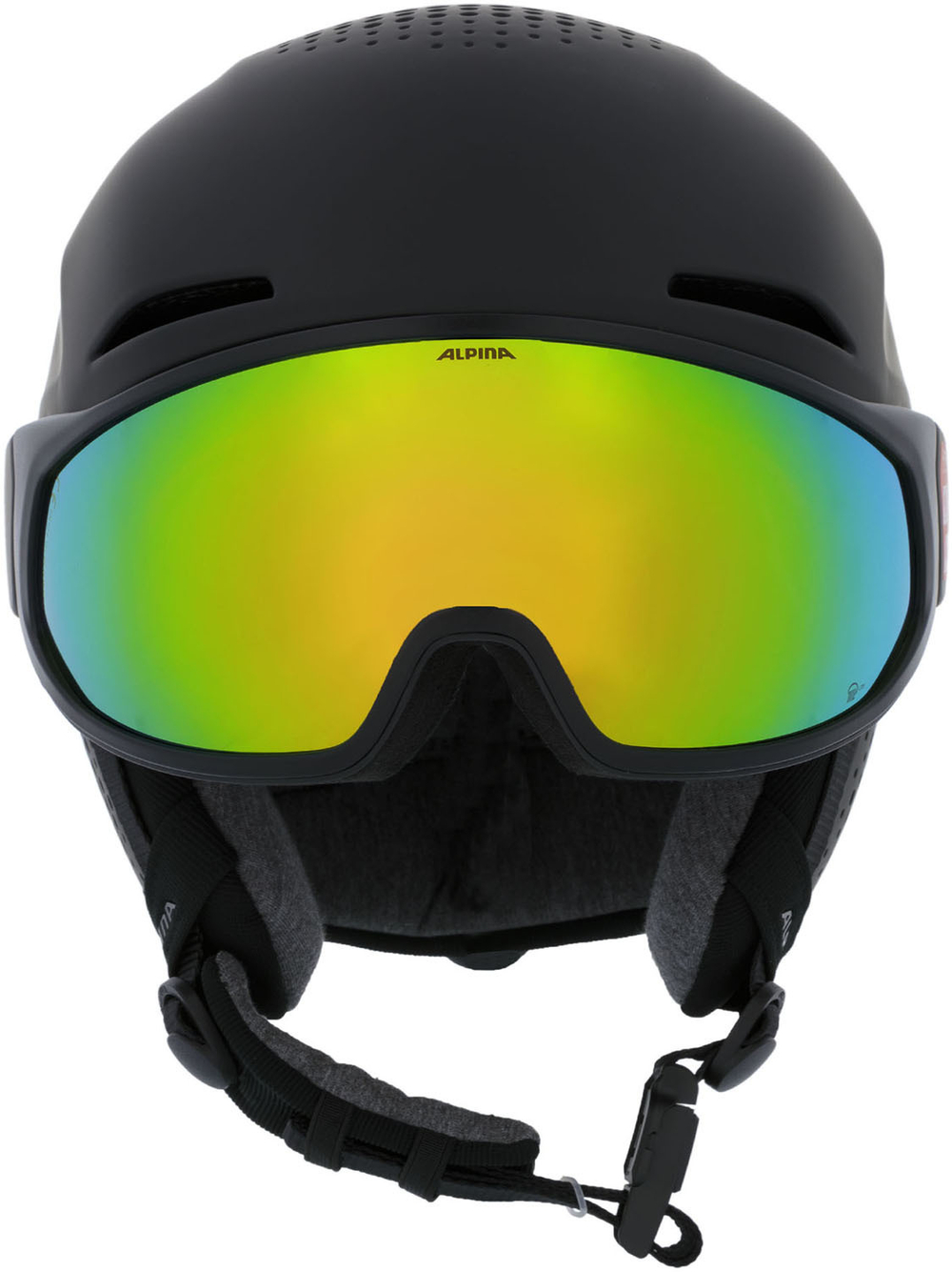 2025 Шлем с визором ALPINA Alto Q-Lite Black (Gold Mirror)