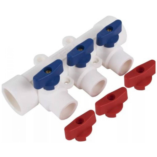 Коллектор TEBO бел. PP-R 32x20x3 вых. универсальный (3/18), арт. 030091262