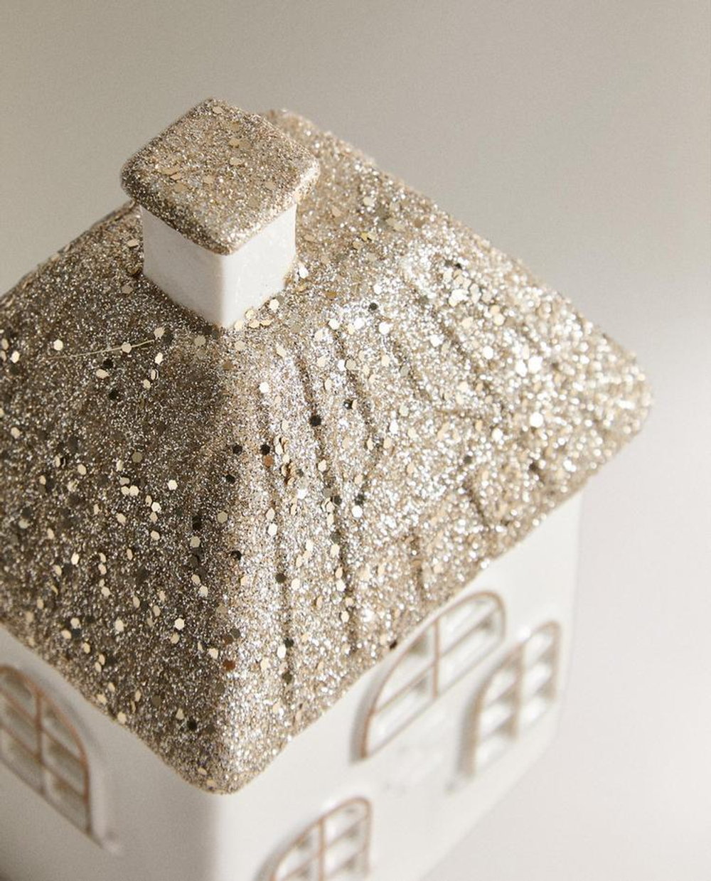 ZARA HOME НОВОГОДНЕЕ УКРАШЕНИЕ ИЗ КЕРАМИКИ «ДОМИК, ЗОЛОТОЙ