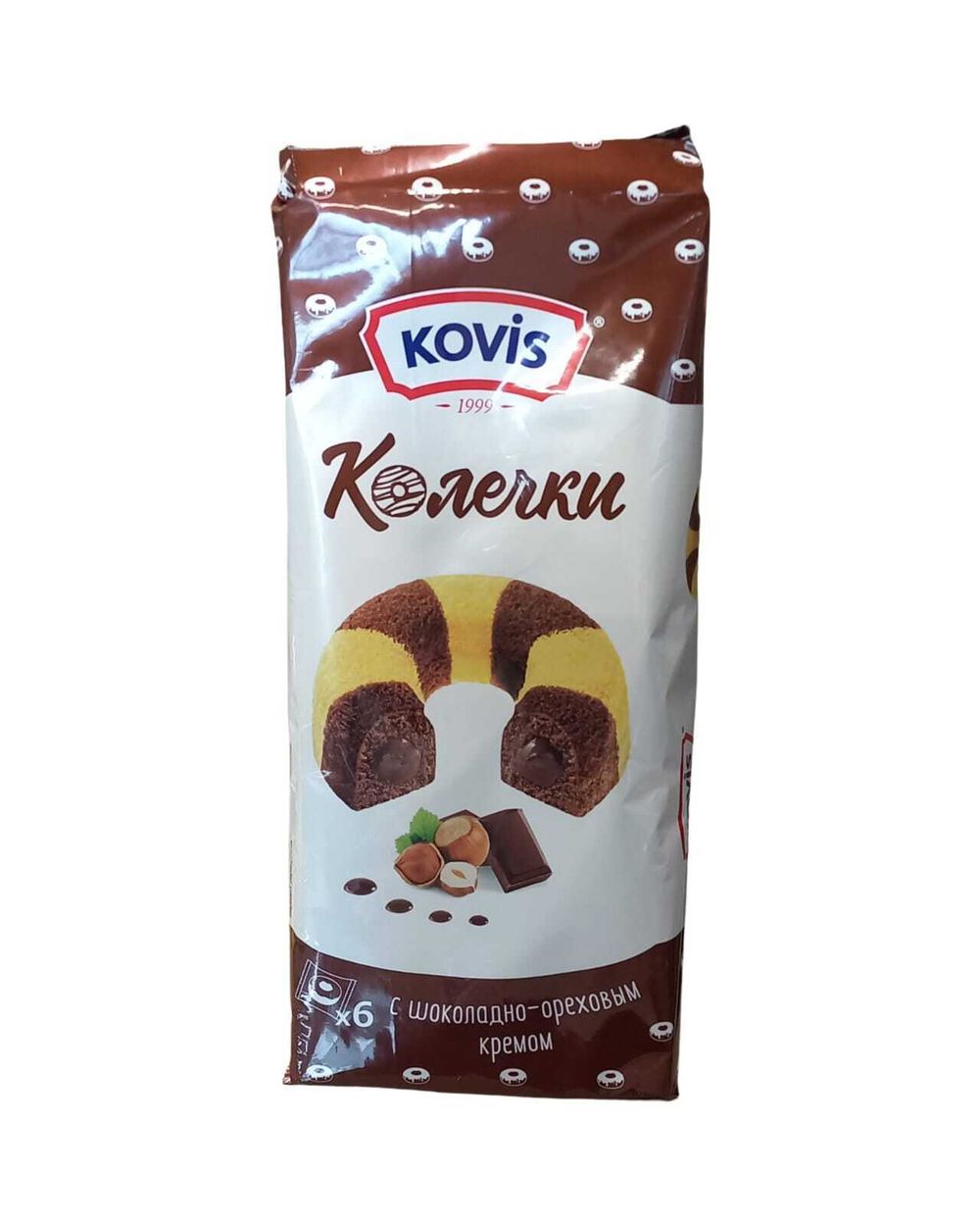 Колечки "Ковис" с шок-орех кремом 240г