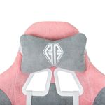 Кресло компьютерное BRABIX "Forcer GM-127", 2 подушки, ткань, розовое/серое, 533215