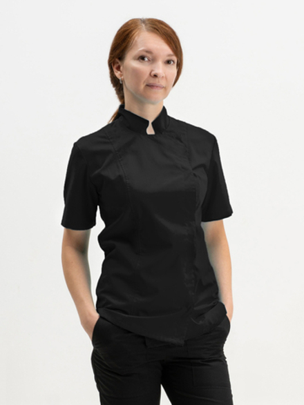 Китель повара женский короткий рукав "Black"