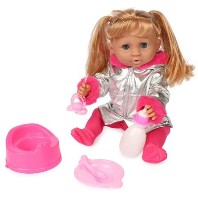 Пупс функциональный с аксесс., коробка 6606-1