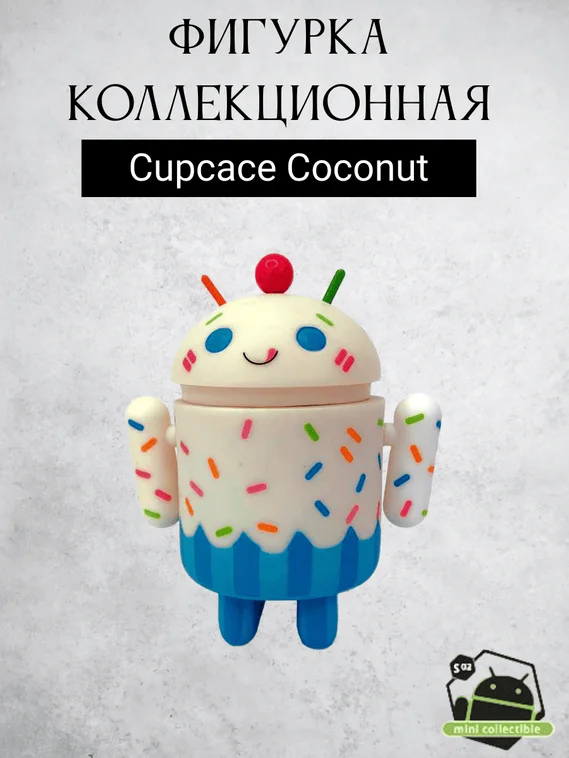 Android mini collectible series 02 робот ароматизированный коллекционный (Cupcake by Gary Ham - Кокосовый кекс)